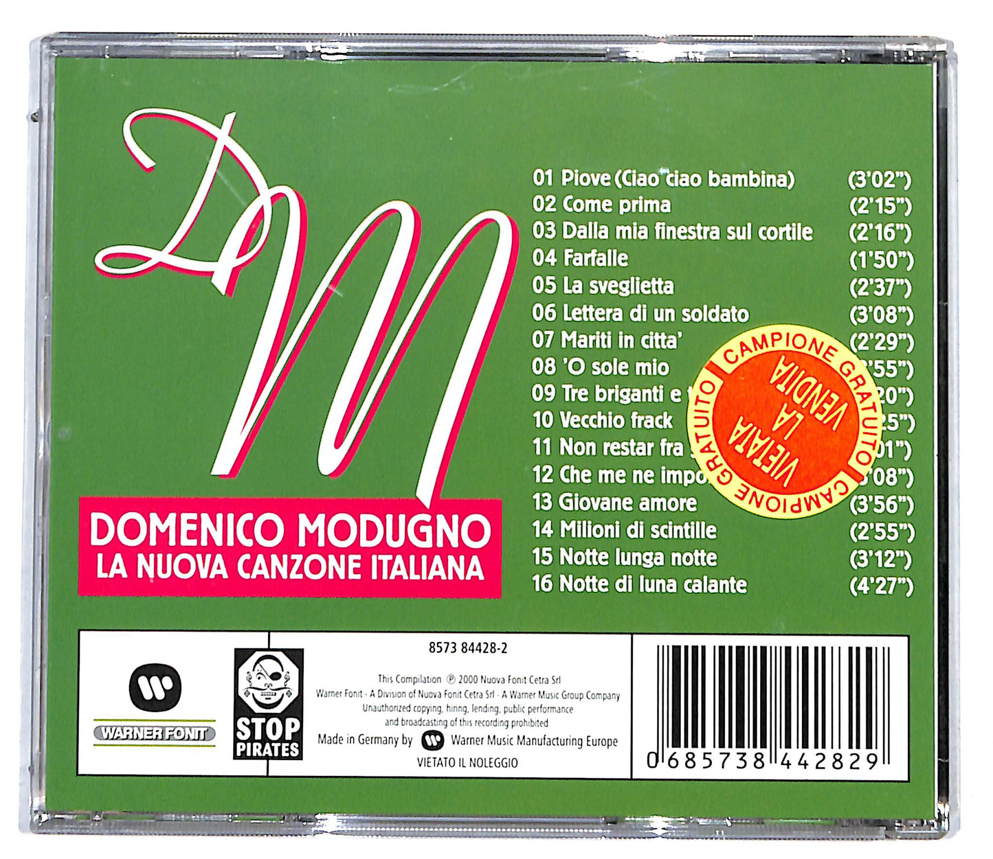 EBOND Domenico Modugno - La Nuova Canzone Italiana CD CD096220