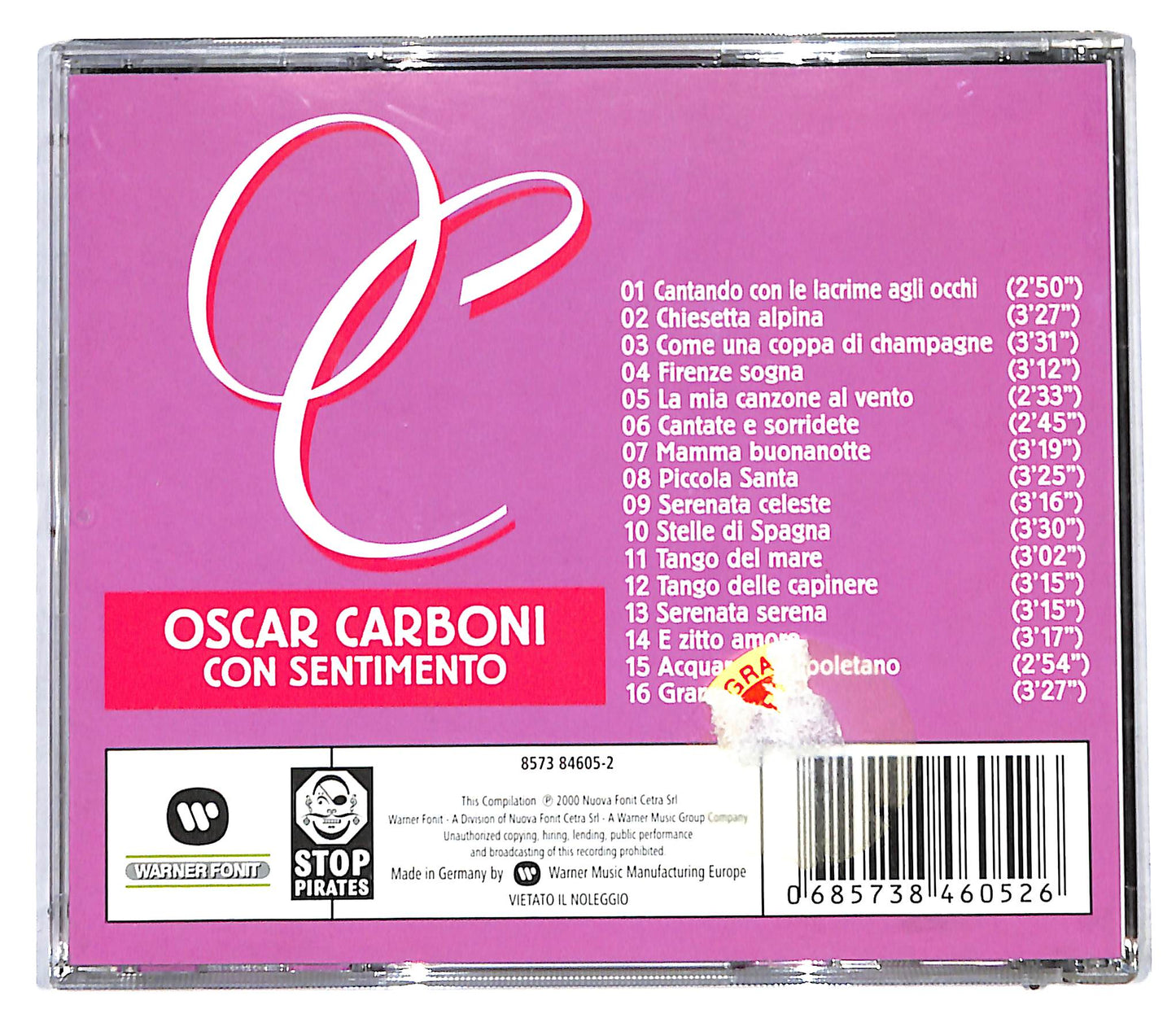 EBOND Oscar Carboni - Con Sentimento CD CD096228