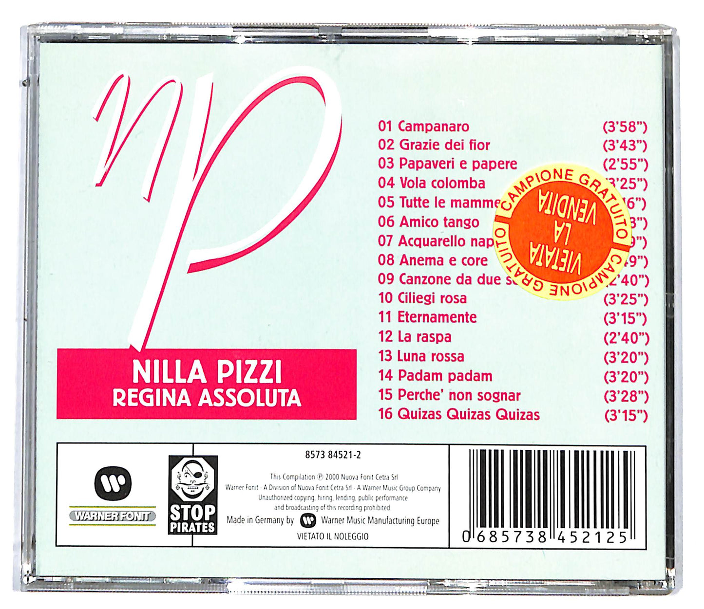 EBOND Nilla Pizzi - Regina Assoluta CD CD096229