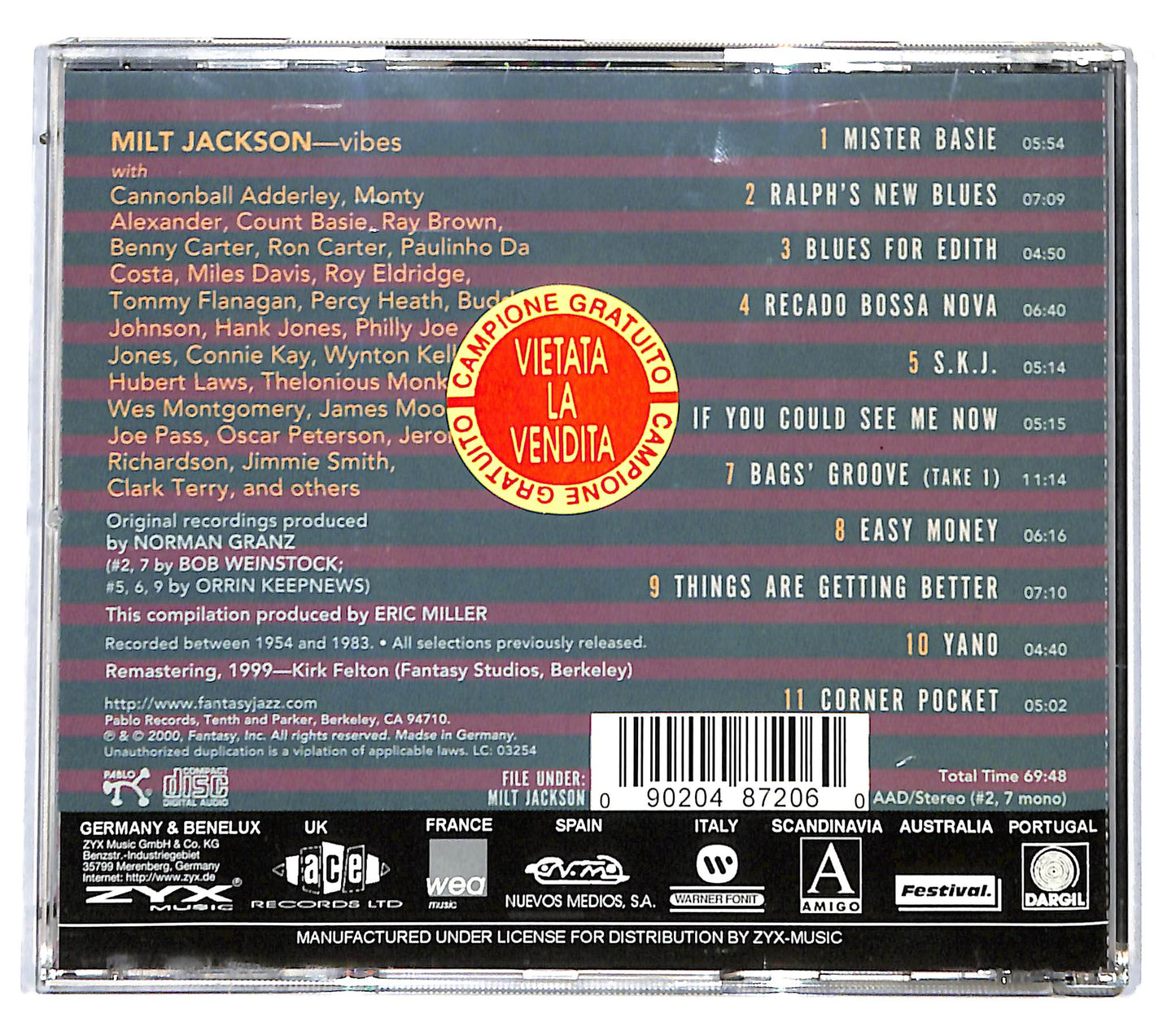 EBOND Milt Jackson - To Bags...With Love CD CD096247