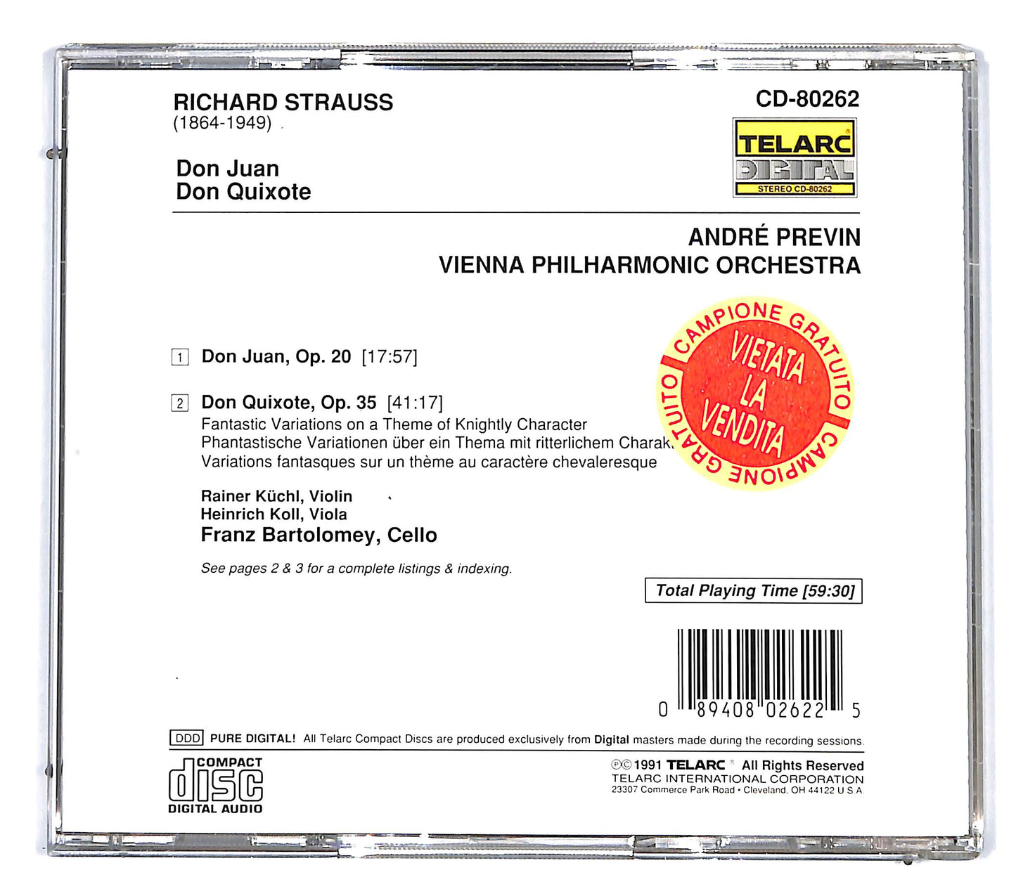 EBOND Strauss - Don Juan Don Quixote CD CD096453