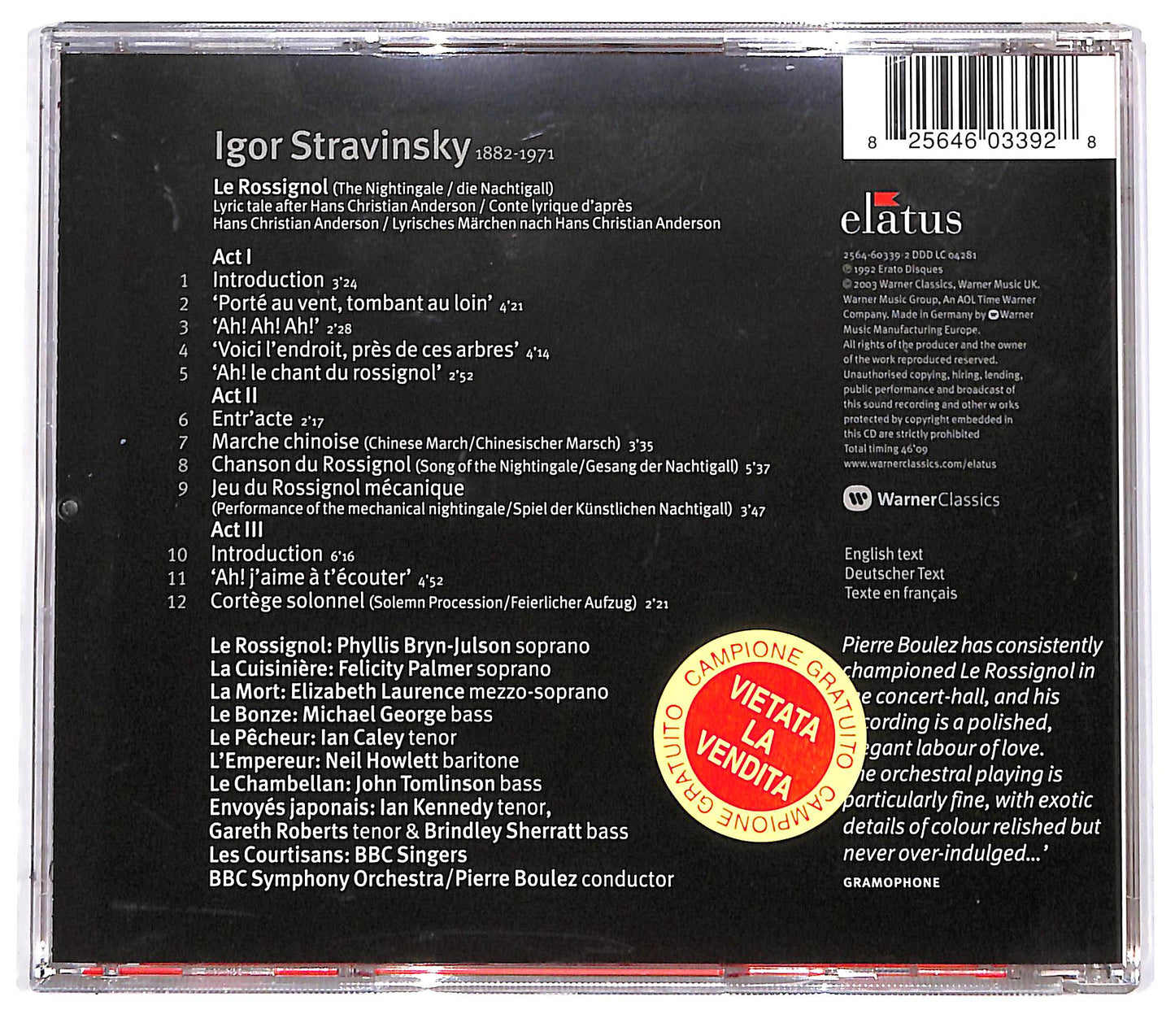 EBOND Stravinsky - Le Rossignol - Boulez CD CD096547