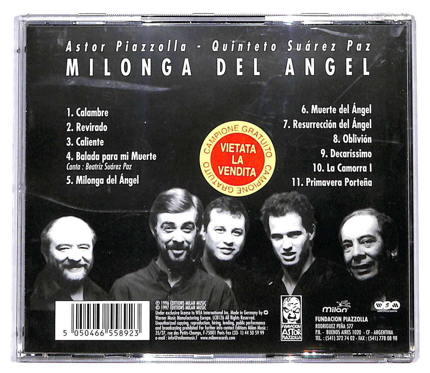 EBOND Astor Piazzolla - Quinteto Suarez Paz - Milonga Del Angel CD CD097008