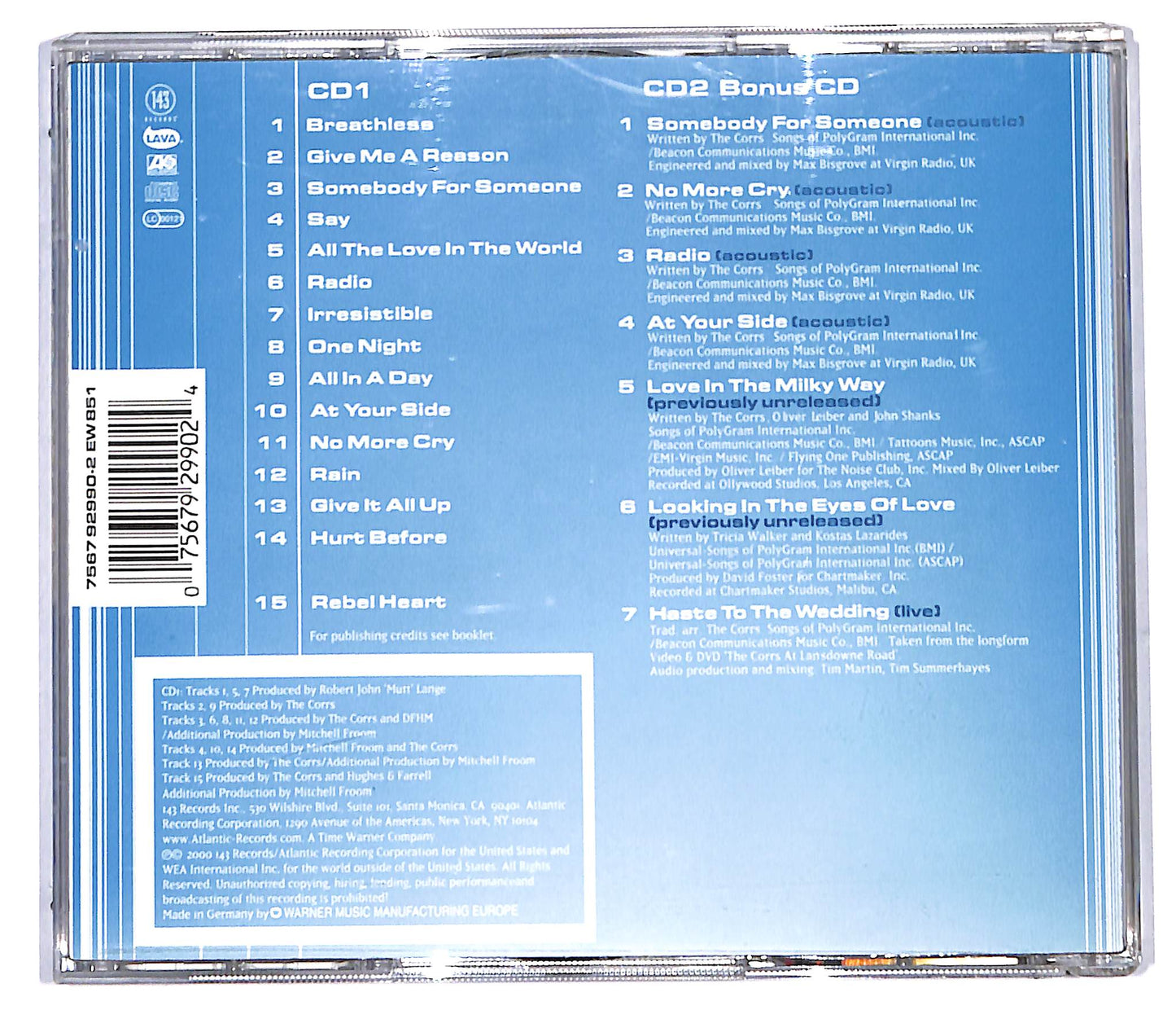 EBOND The Corrs - In Blue CD CD097106