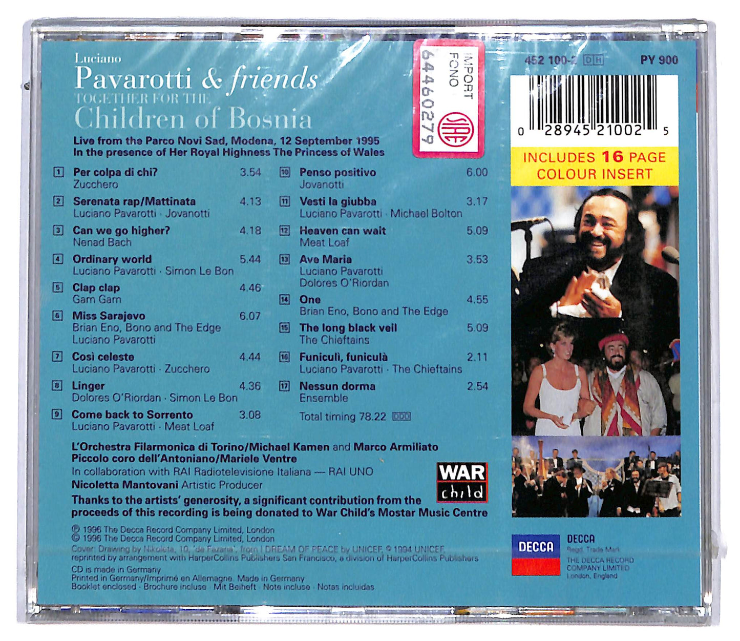 EBOND Pavarotti & Friends -For The Children Of Bosnia CD CD097209