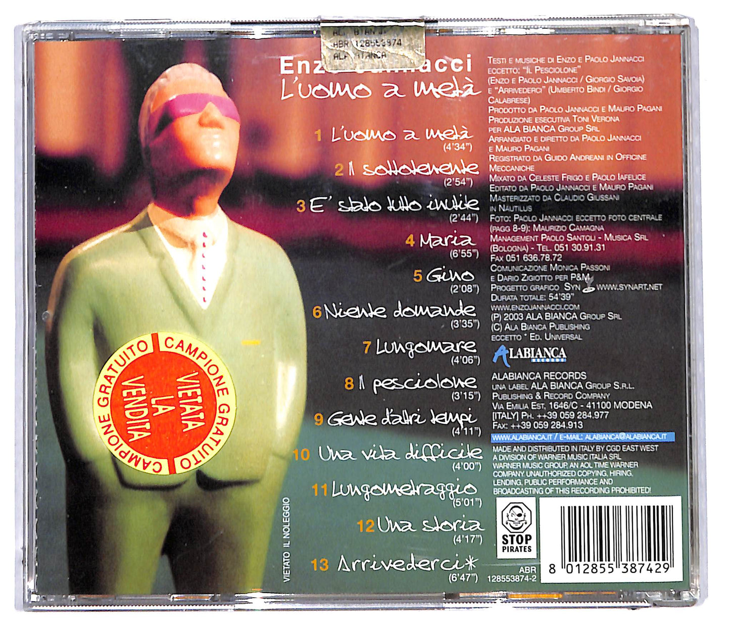 EBOND Enzo Jannacci - L'Uomo A Meta CD CD097501
