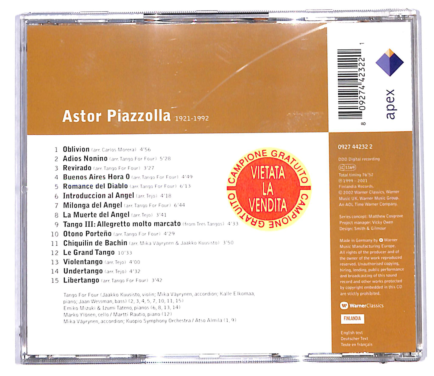 EBOND Piazzolla - Tangos CD CD097512