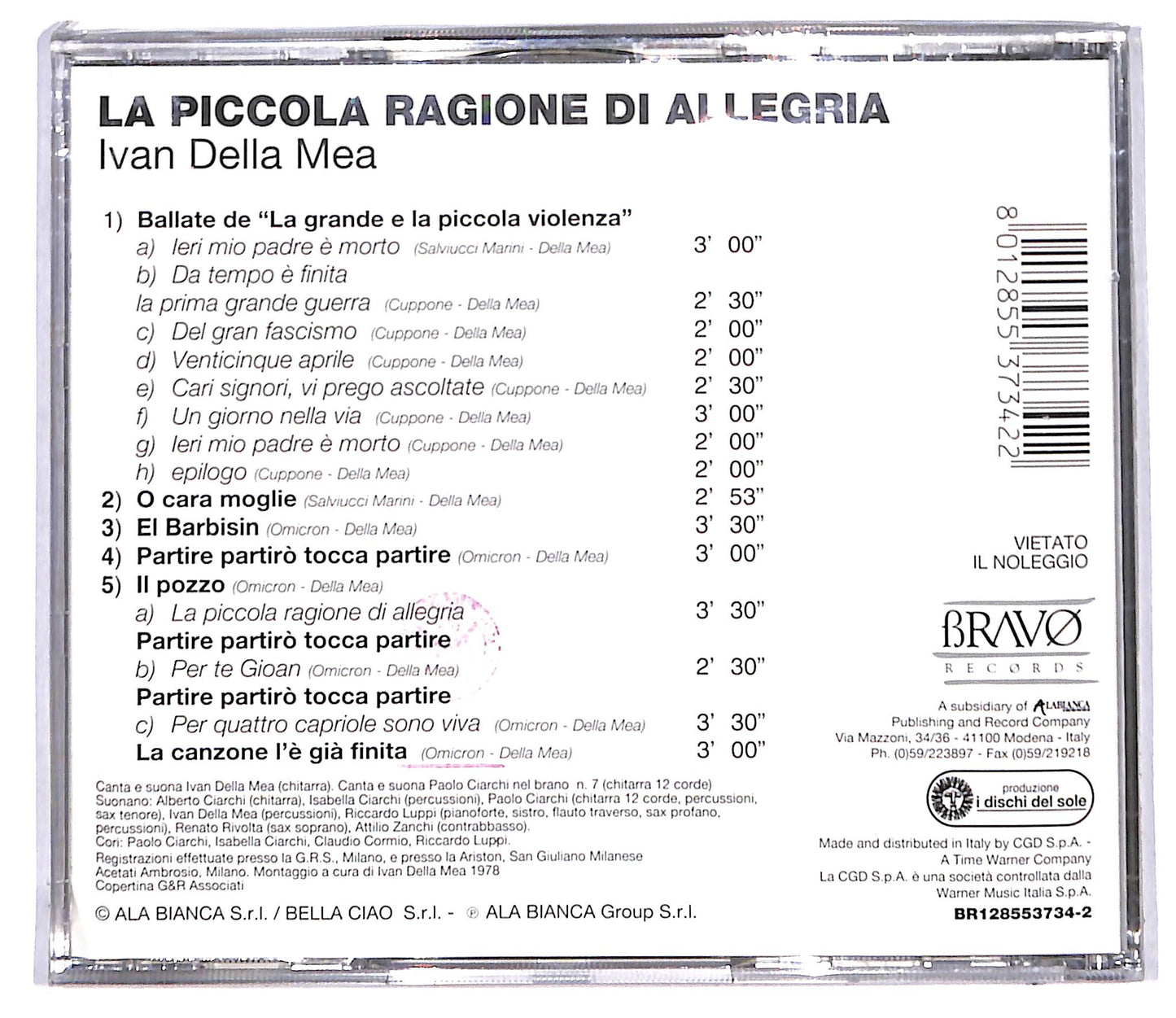 EBOND O Cara Moglie La Piccola Ragione Di Allegria CD CD097546