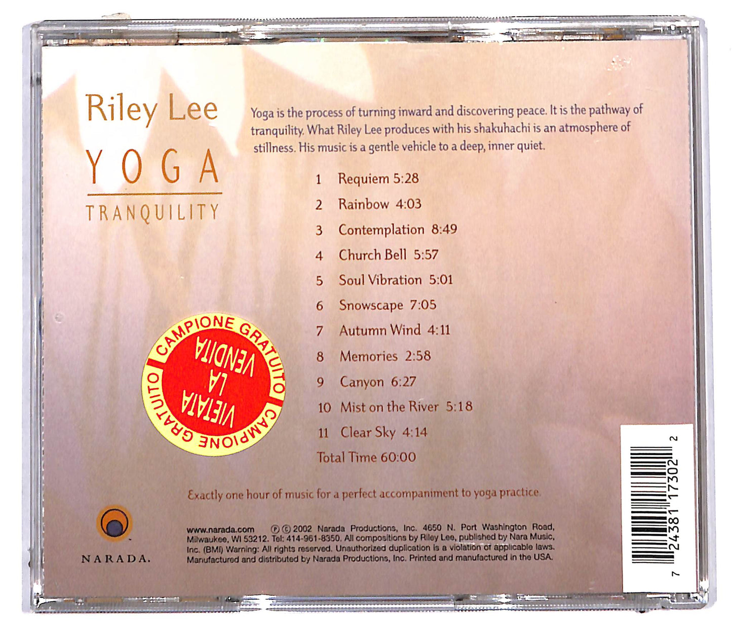 EBOND Riley Lee - Yoga - Tranquility CD CD097602