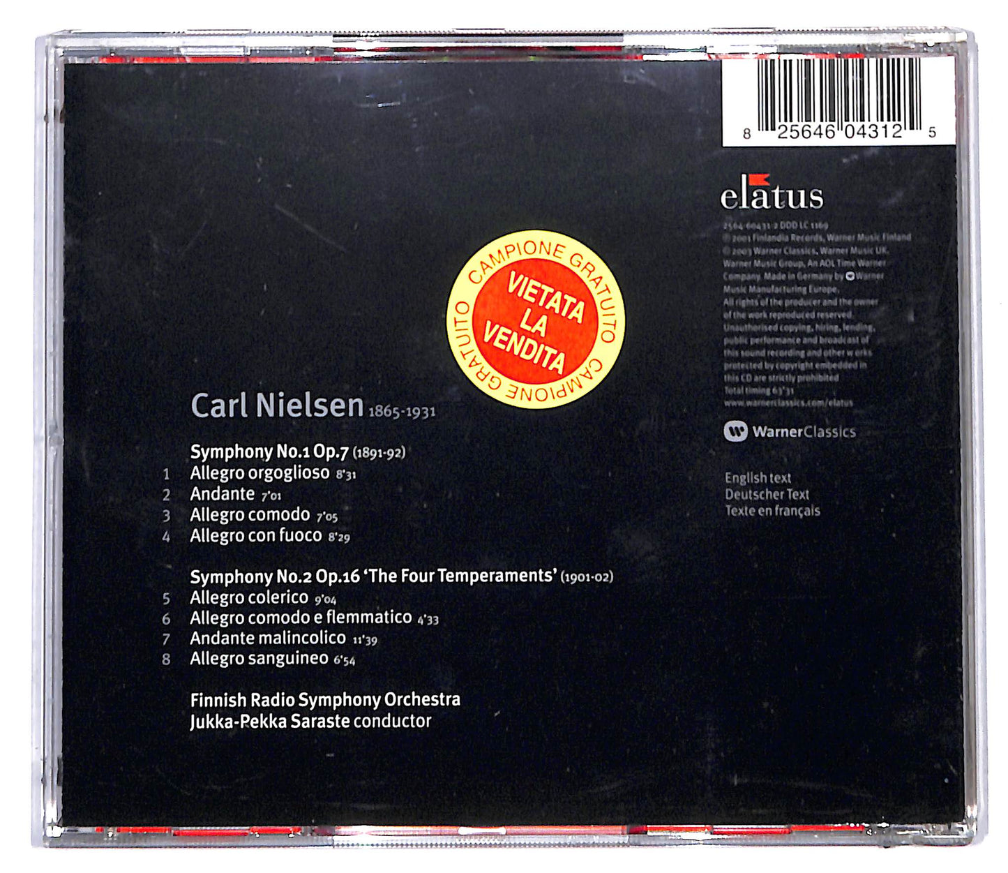 EBOND Nielsen - Symphonies No. 1 & No. 2 CD CD097645