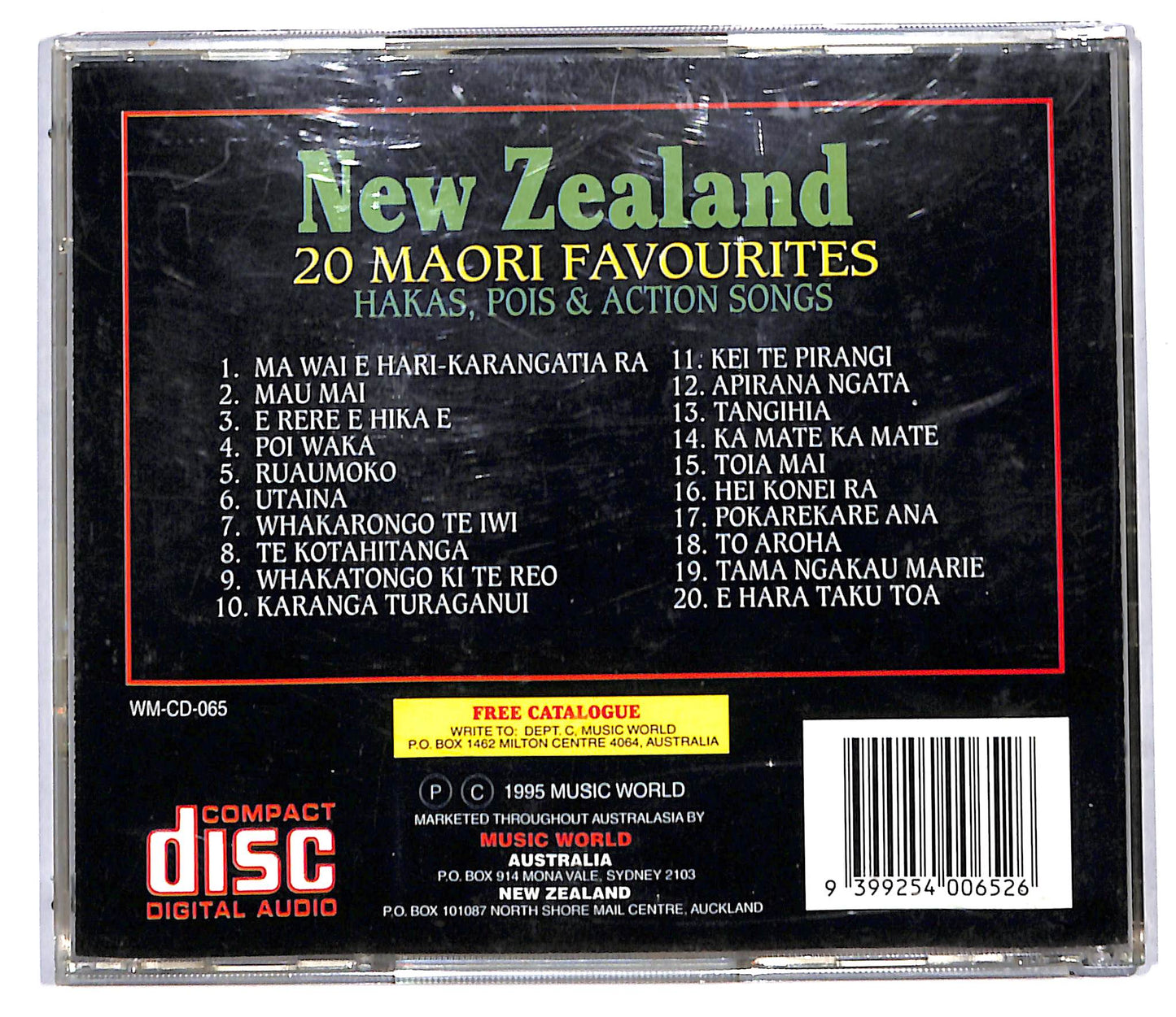 EBOND Various - New Zealand - 20 Maori Favourites CD CD097732