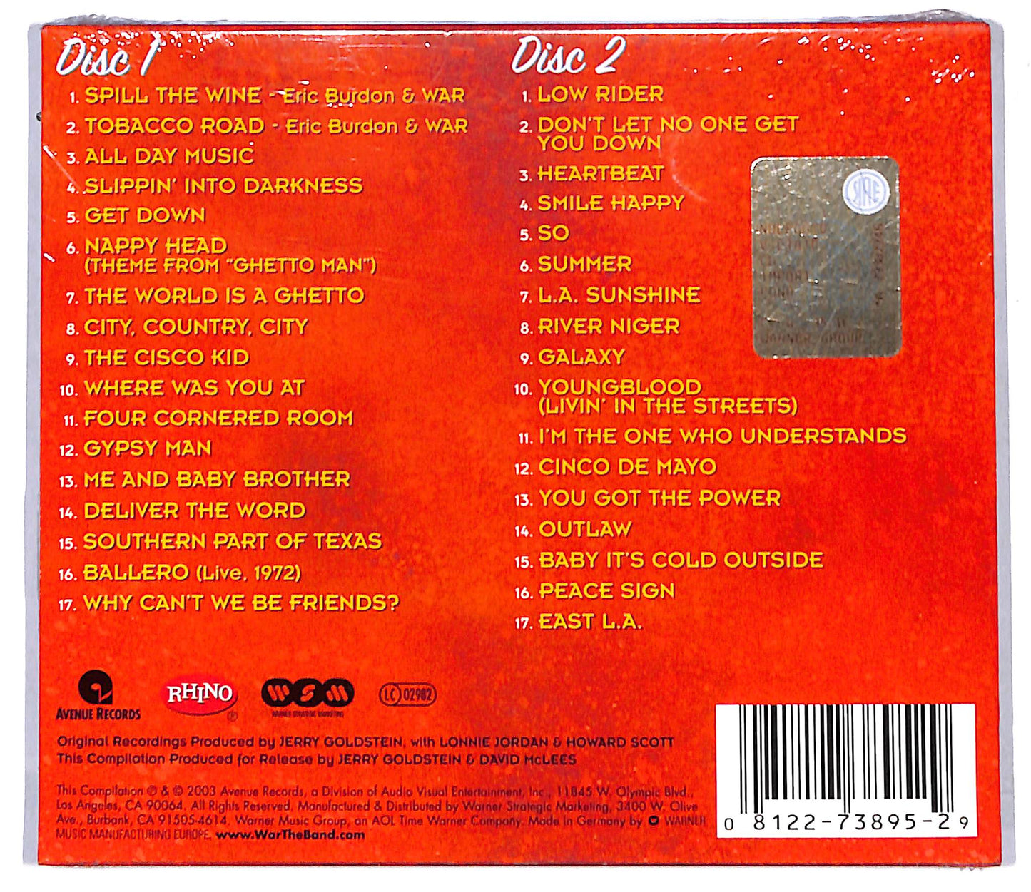 EBOND War - The Very Best Of CD CD097803