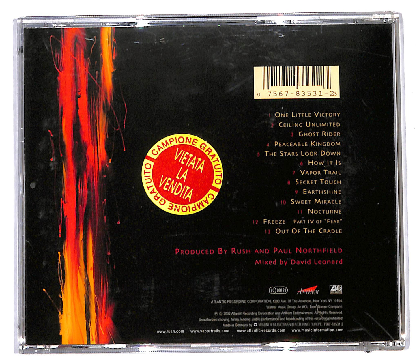 EBOND Rush - Vapor Trails CD CD097859