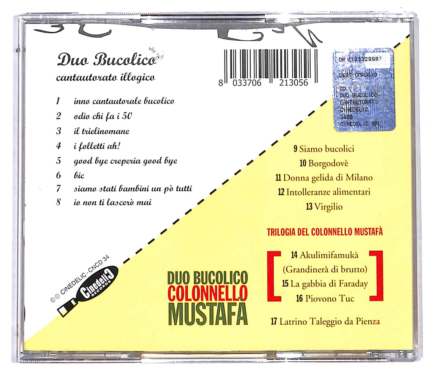 EBOND Duo Bucolico - Cantautorato Illogico - Colonnello Mustafa CD CD097920