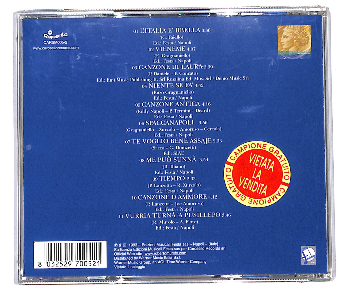 EBOND Roberto Murolo - L'Italia e bbella CD CD098014