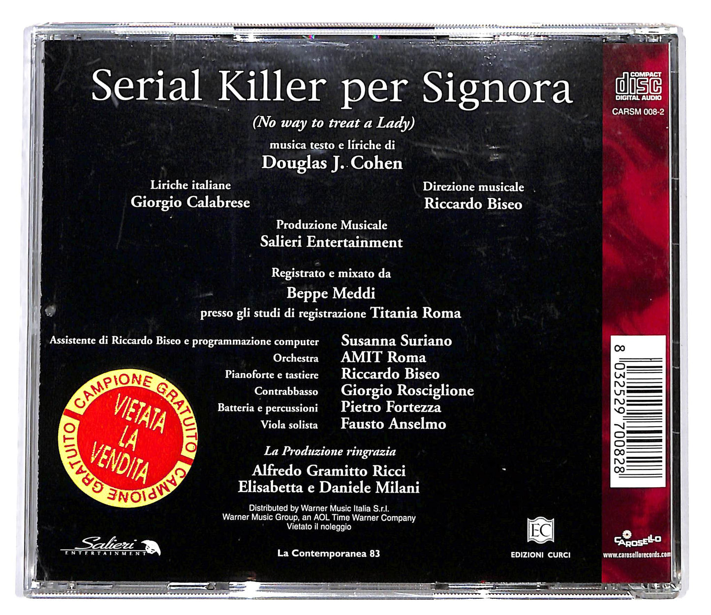 EBOND DOUGLAS J. COHEN - SERIAL KILLER PER SIGNORA CD CD098329