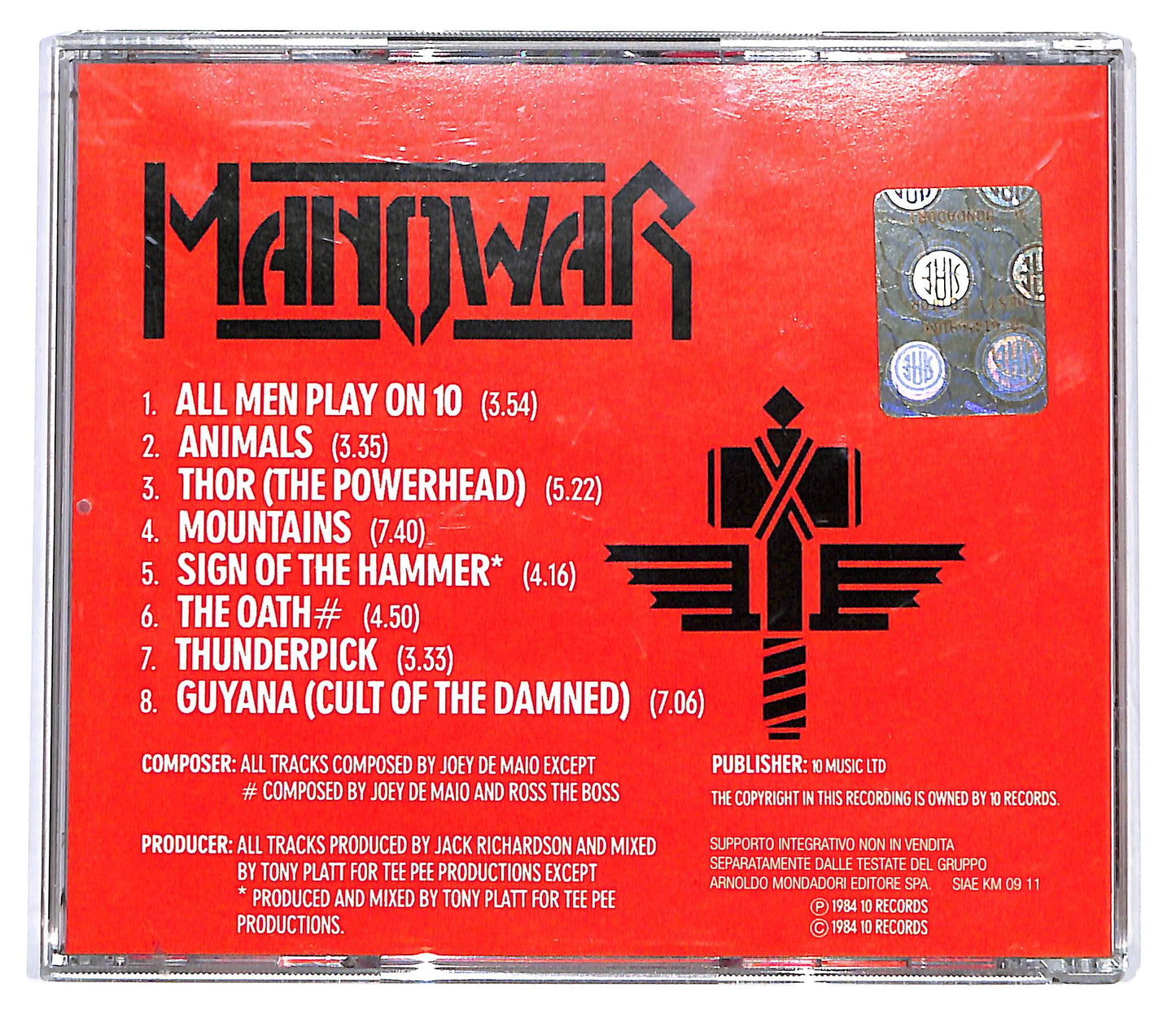 EBOND Manowar - Sign Of The Hammer EDITORIALE CD CD098448