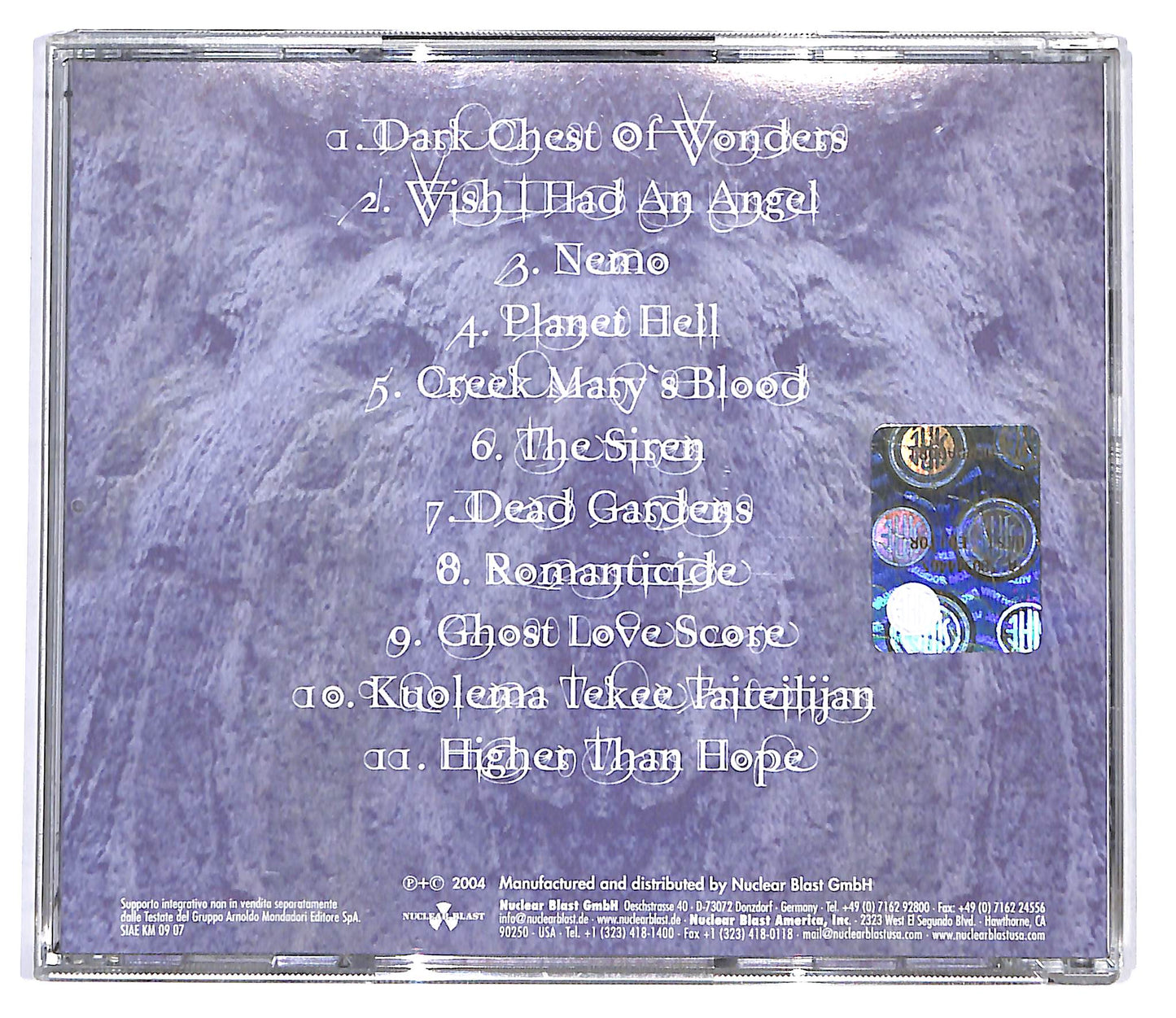 EBOND Nightwish - Once EDITORIALE CD CD098461