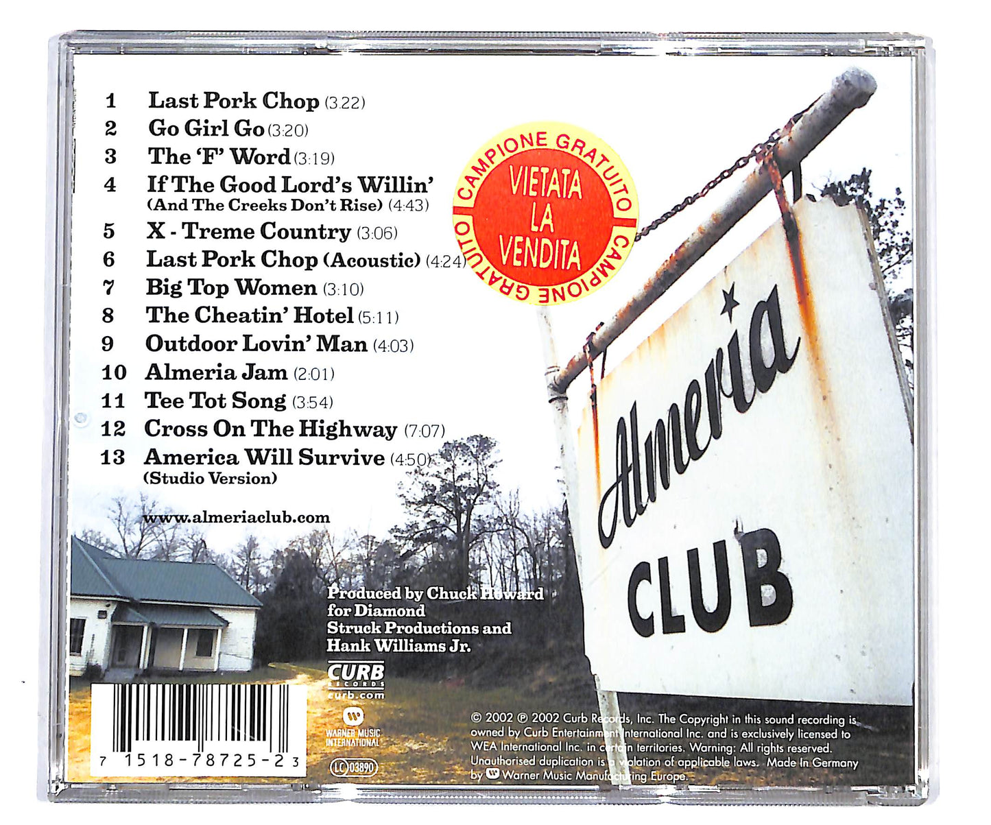 EBOND Hank Williams Jr. - Almeria Club CD CD098520