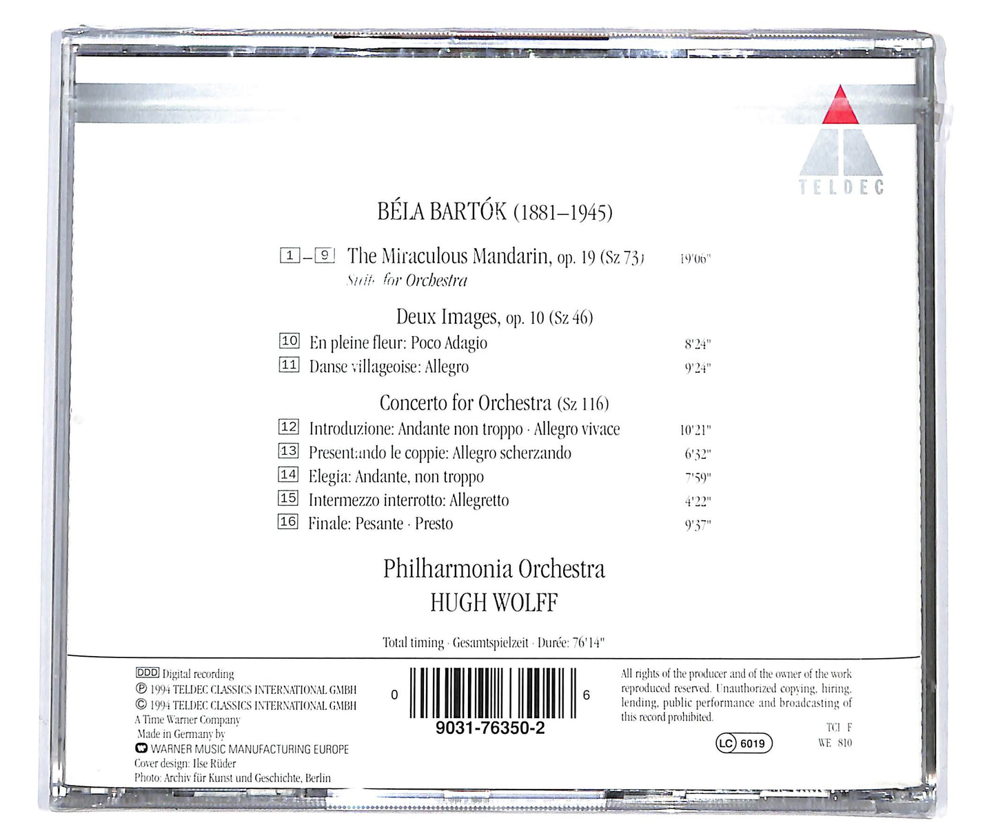 EBOND Bela Bartok, Hugh Wolff - Concerto For Orchestra CD CD098551