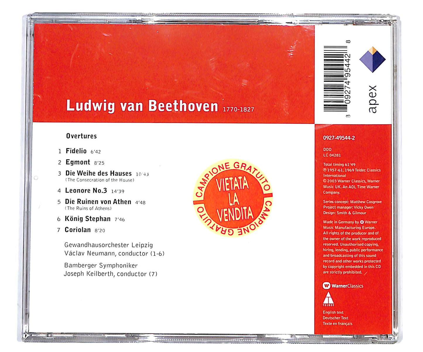 EBOND Beethove - Overtures CD CD098558