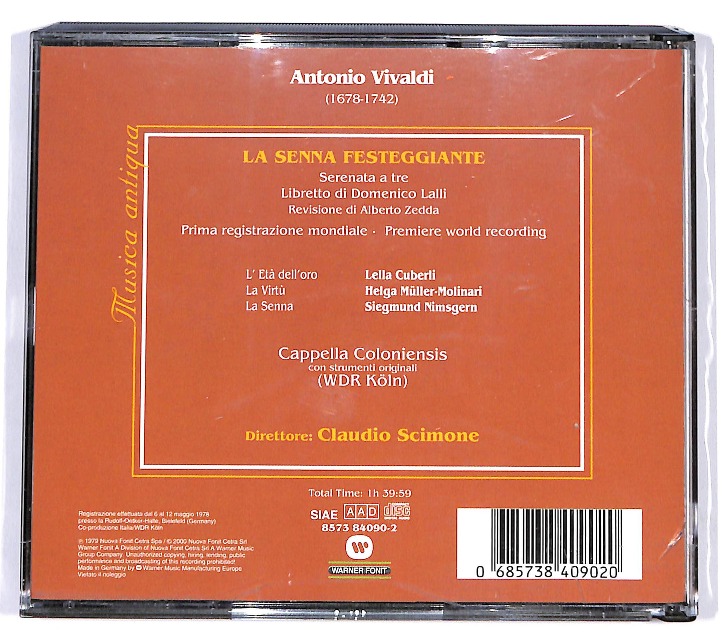 EBOND Antonio Vivaldi - La Senna Festeggiante CD CD098601