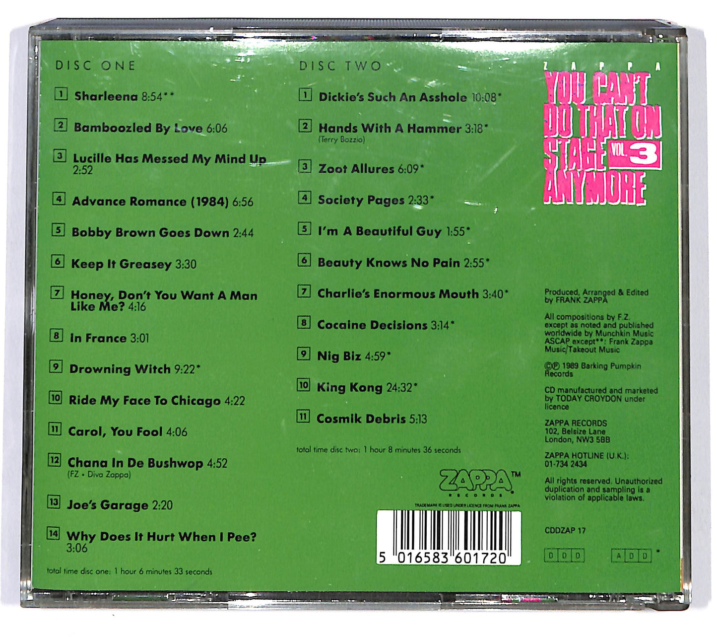 EBOND Frank Zappa - You Can't Do That On Stage Anymore Vol. 3 CD CD098602