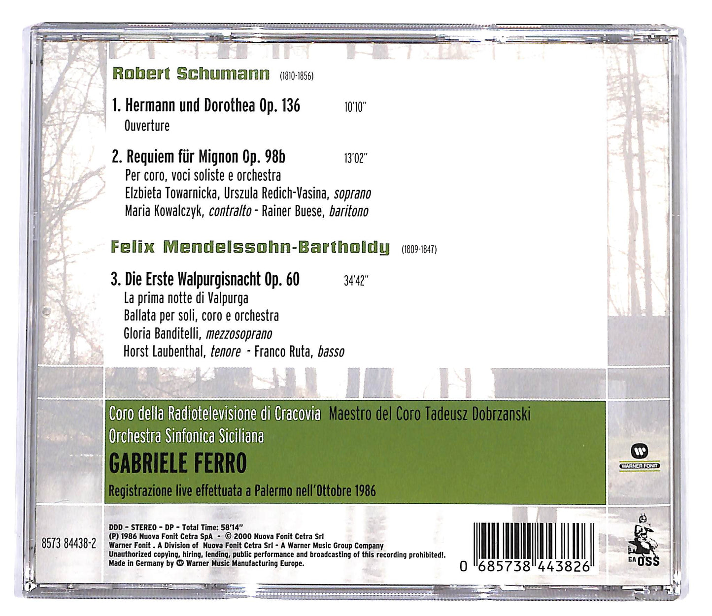 EBOND Schumann - Mendelssohn - Gabriele Ferro CD CD098724