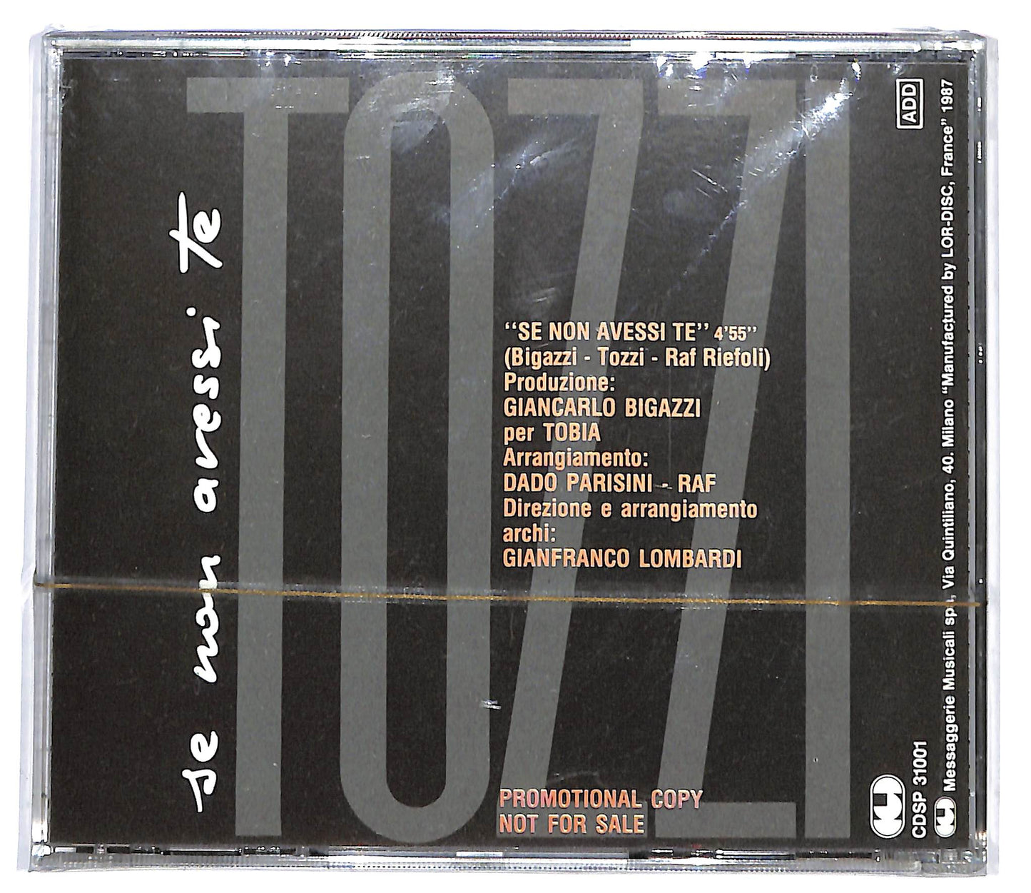 EBOND Umberto Tozzi - Se non avessi te CD CD098733