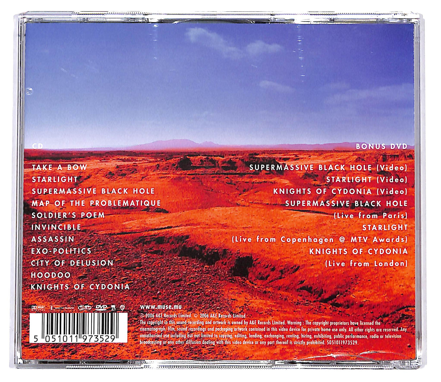 EBOND Muse - Black Holes e Revelations DVD + CD CD098806