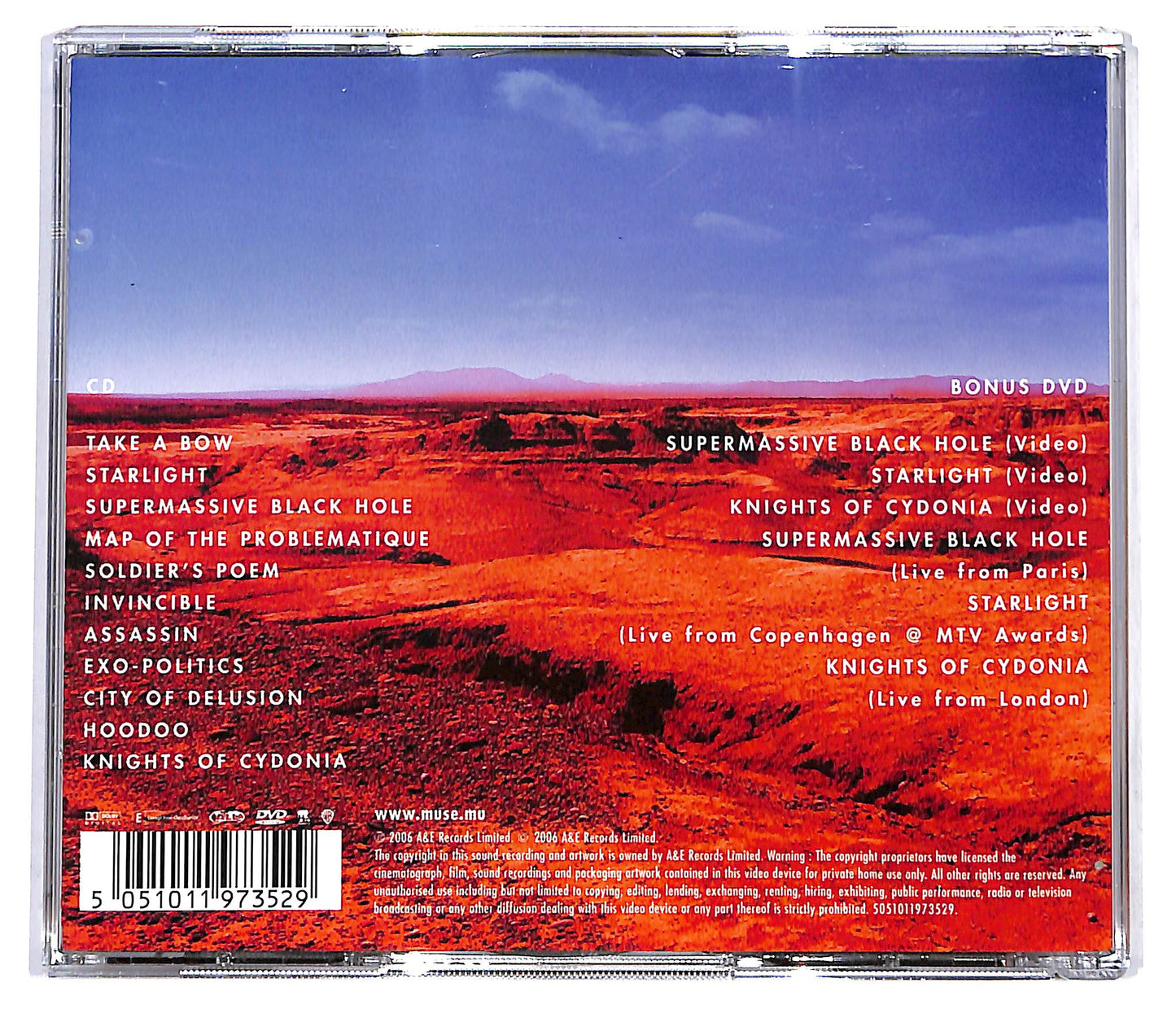 EBOND Muse - Black Holes e Revelations DVD + CD CD098902