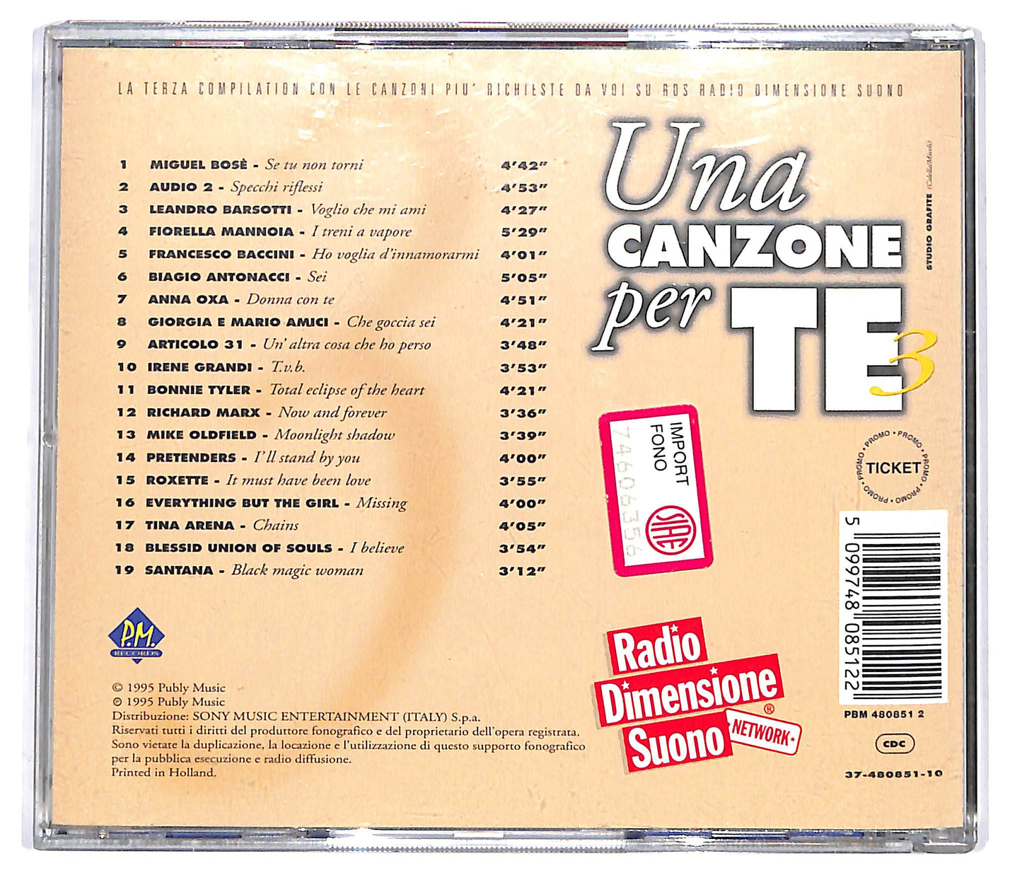 EBOND Various - Una Canzone Per Te 3 CD CD098957