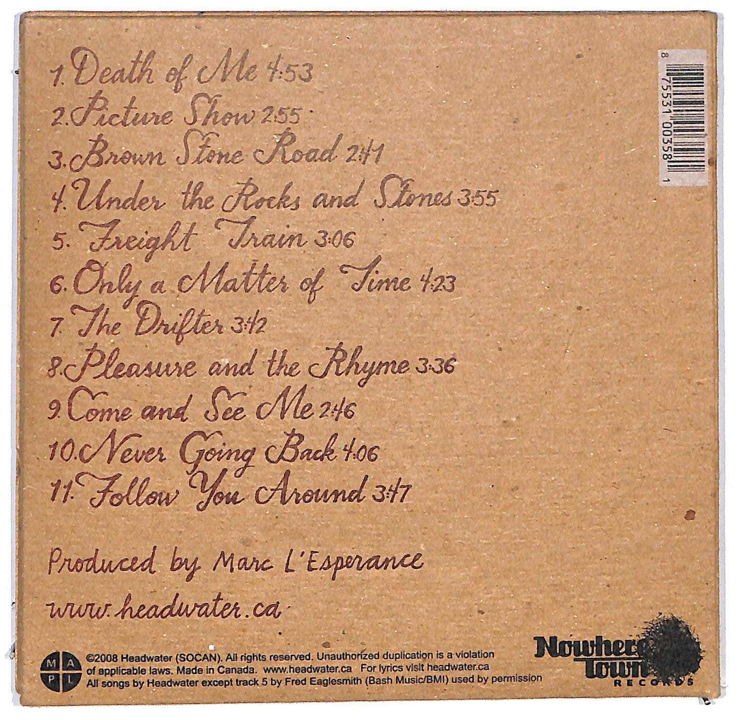 EBOND Headwater - Lay You Down Autografato CD CD100028