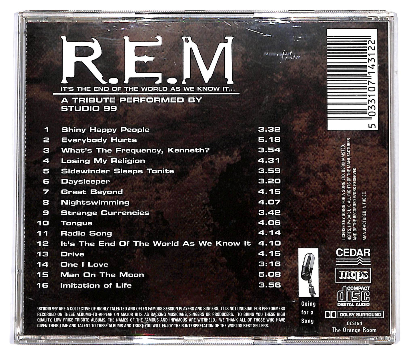 EBOND Studio 99 - R.E.M. - It's The End Of The World As We Know It CD CD100133