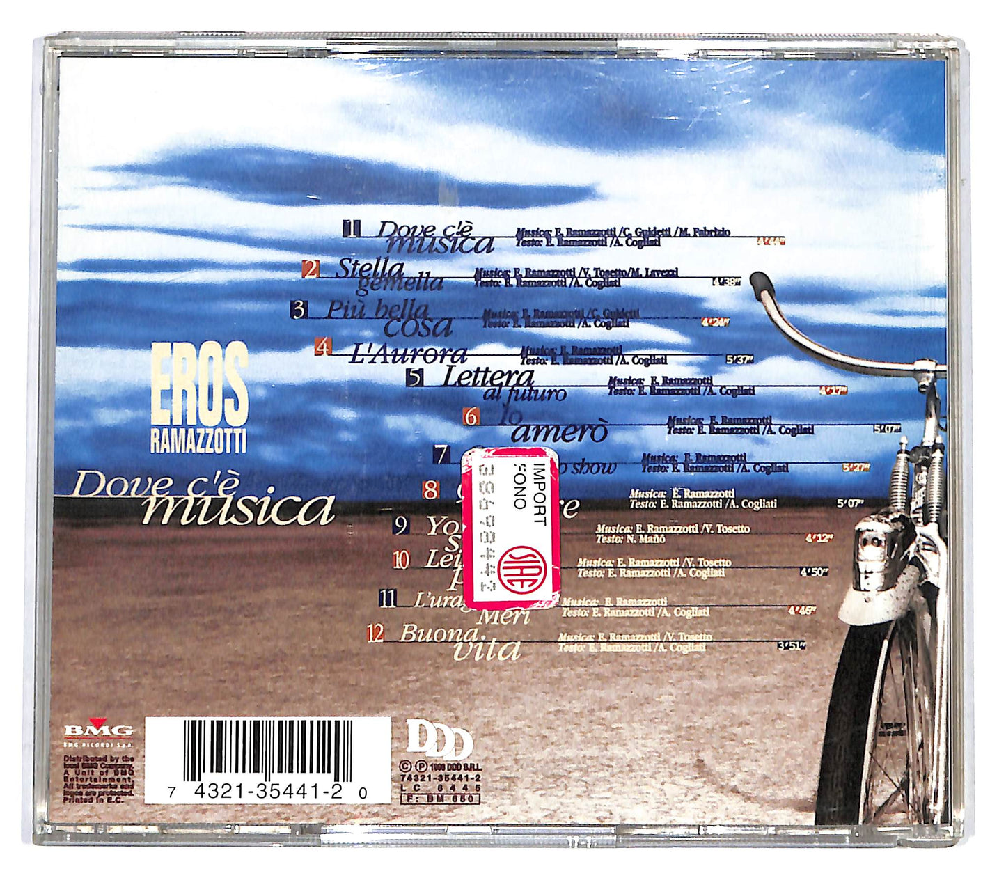 EBOND Eros Ramazzotti - Dove C'e Musica CD CD100260