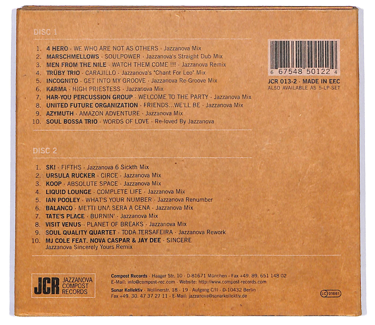 EBOND Jazzanova - The Remixes 1997-2000 CD CD100351