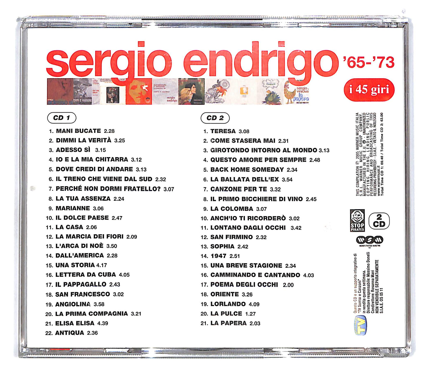 EBOND Sergio Endrigo - I 45 Giri (2 dischi)EDITORIALE CD CD100518