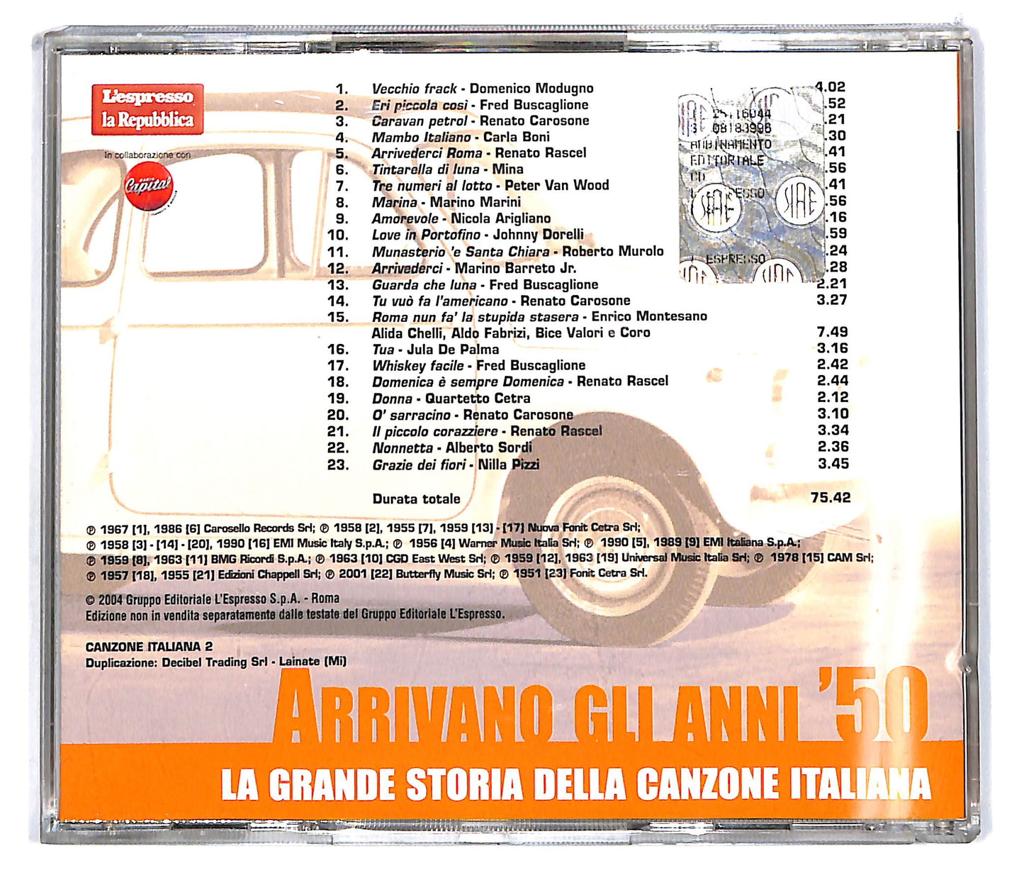 EBOND Various - Arrivano Gli Anni '50 EDITORIALE CD CD100531
