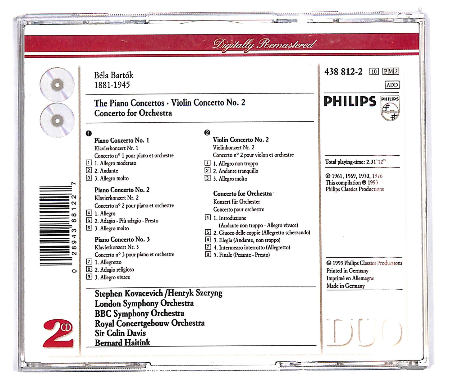 EBOND Bartok - the concertos kovacevich EDITORIALE CD CD100536