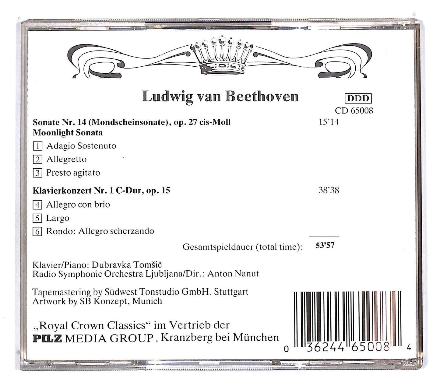 EBOND Ludwig van Beethoven - Mondscheinsonate CD CD100554
