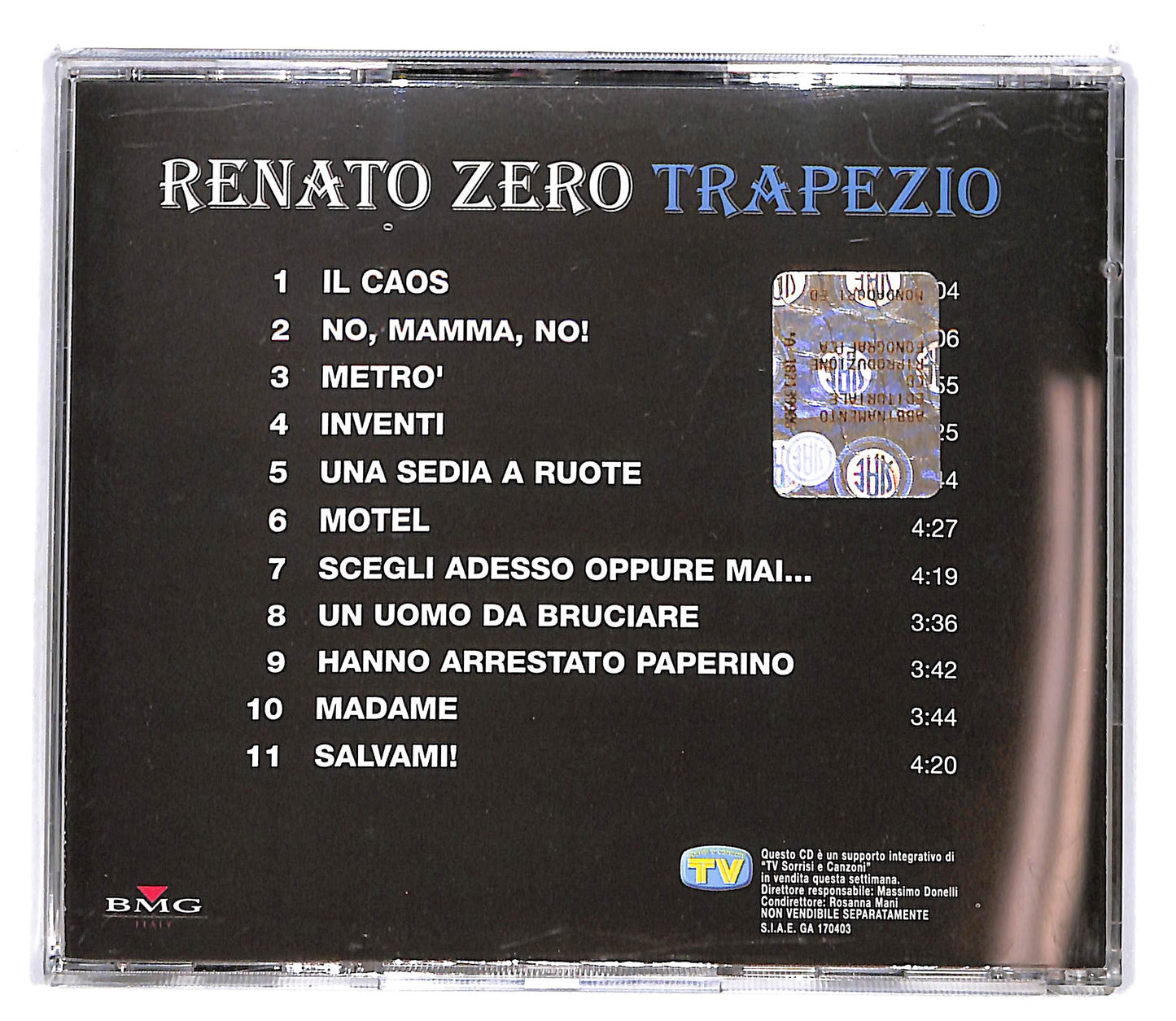 EBOND Renato Zero - Trapezio EDITORIALE CD CD100616