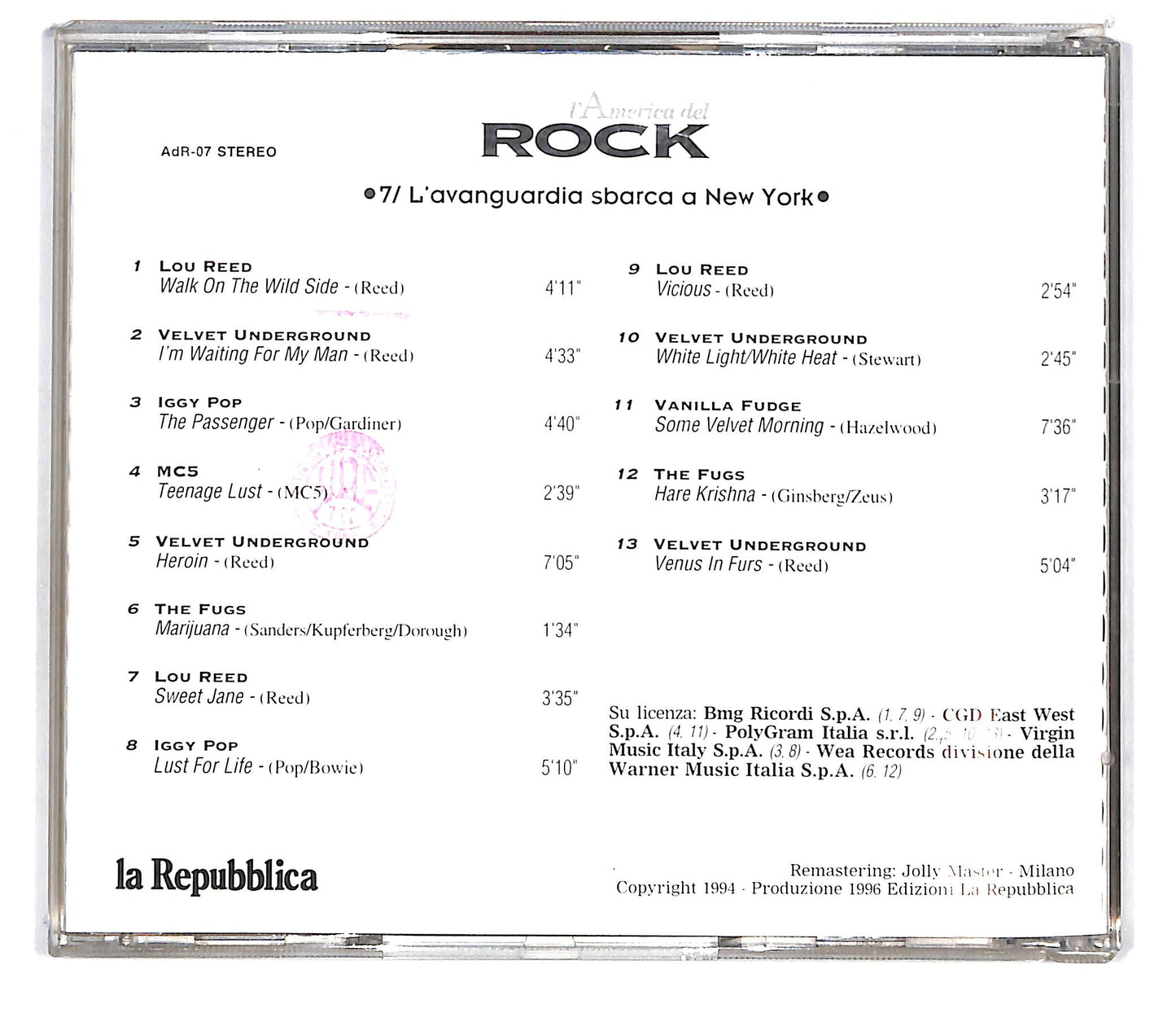 EBOND L'America del Rock - L'Avanguardia Sbarca A New York EDITORIALE CD CD100659