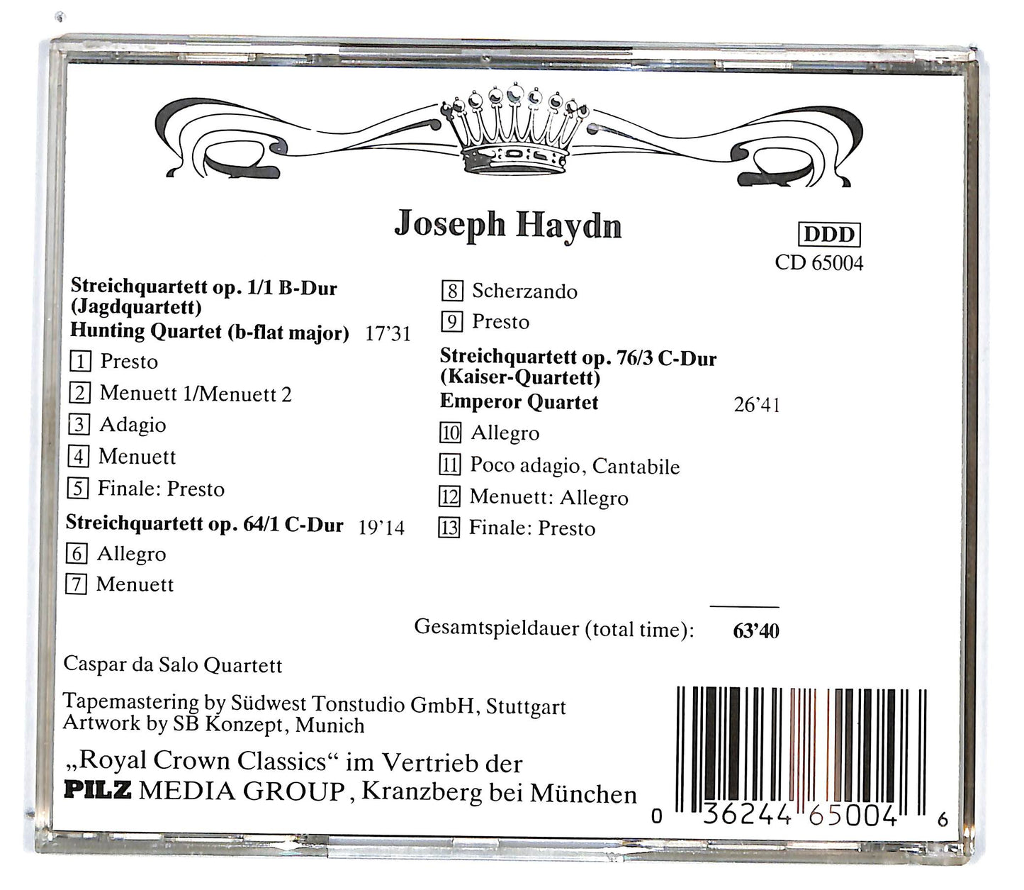 EBOND Joseph Haydn -Joseph Haydn - Royal Crown Classics CD CD100853