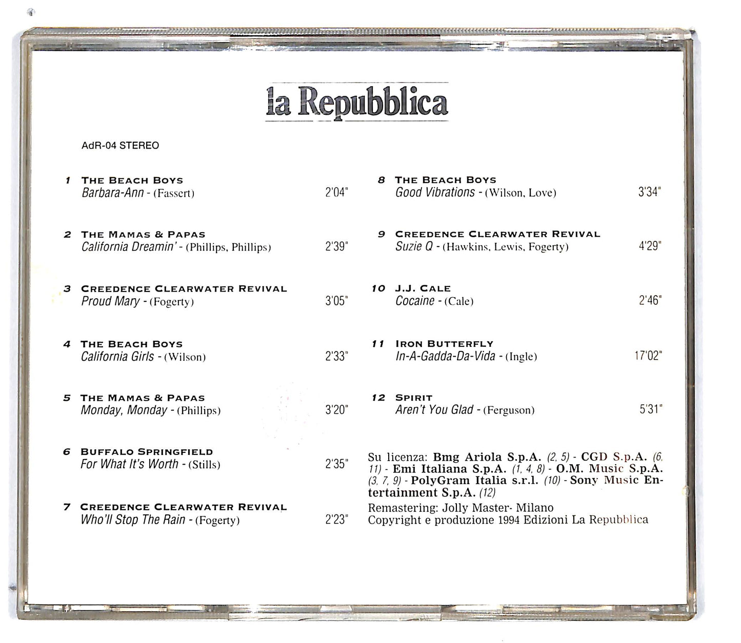 EBOND Various - Sognando La California CD CD100914