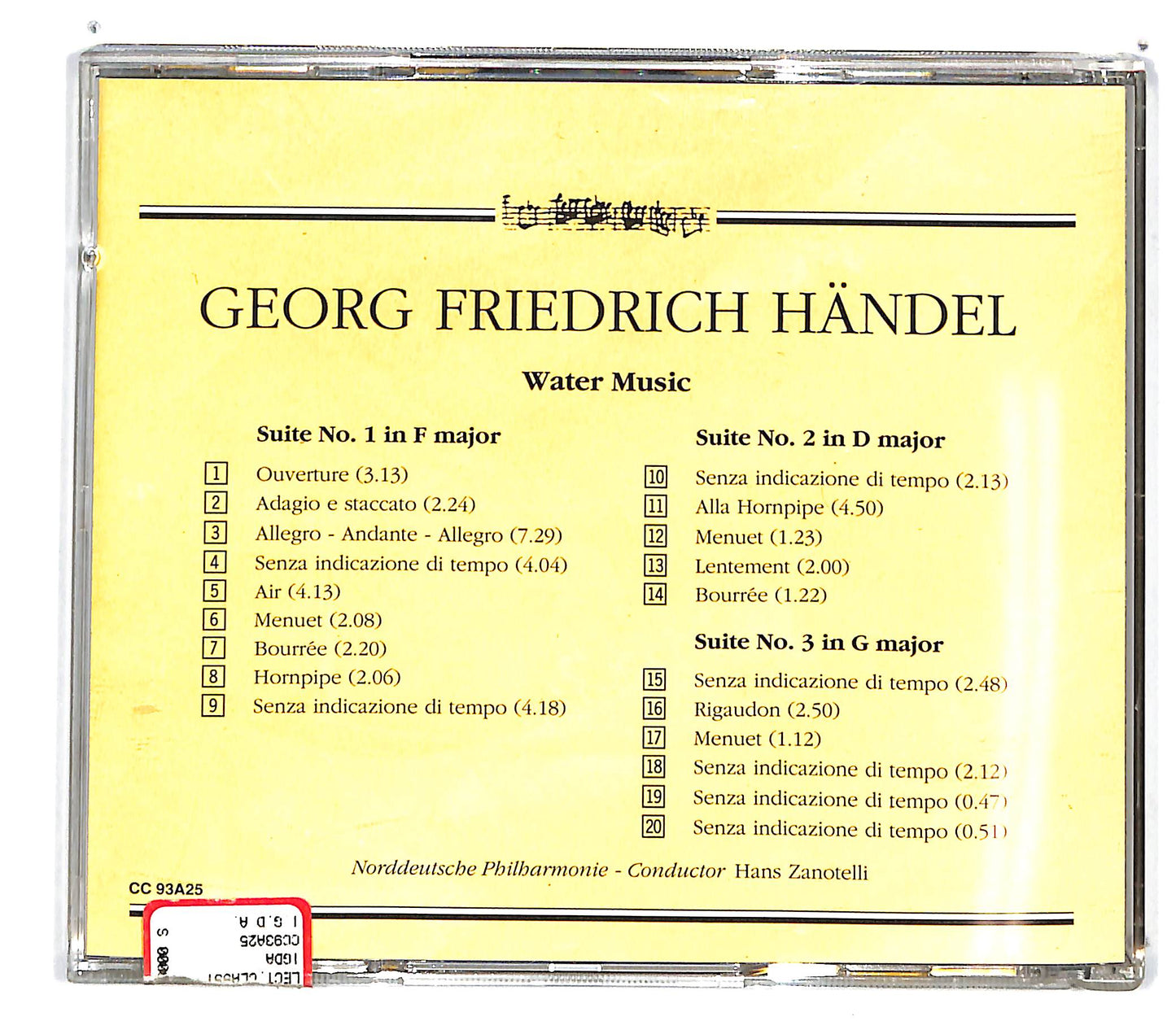 EBOND Handel - I Capolavori: Musica sull'acqua CD CD100953