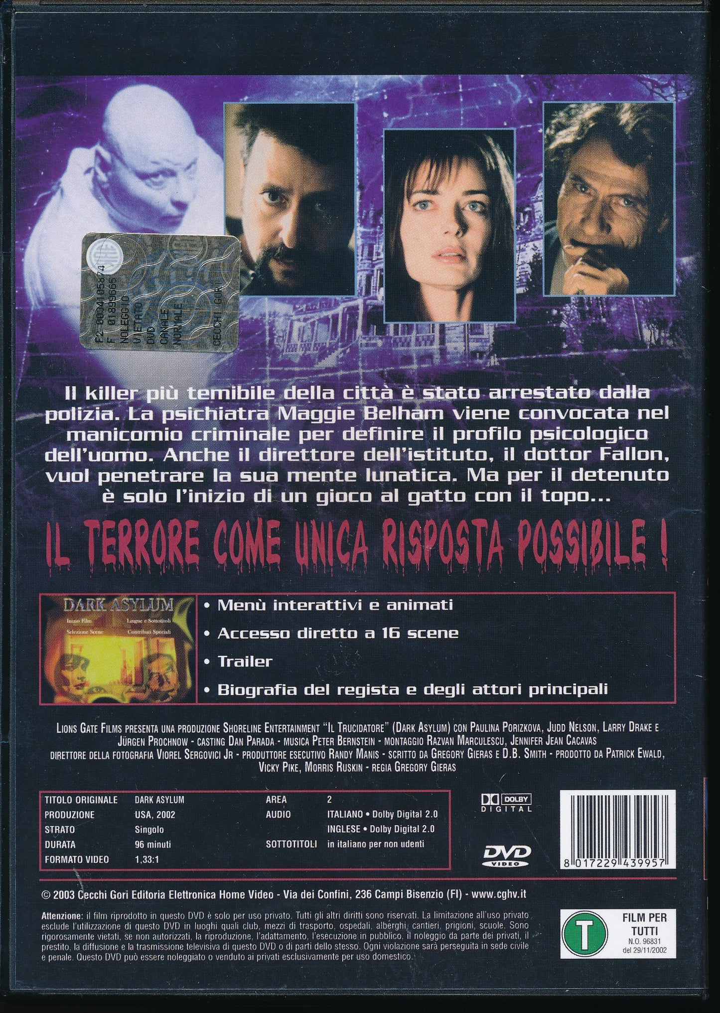 EBOND Dark Asylum - Il Trucidatore DVD D041034