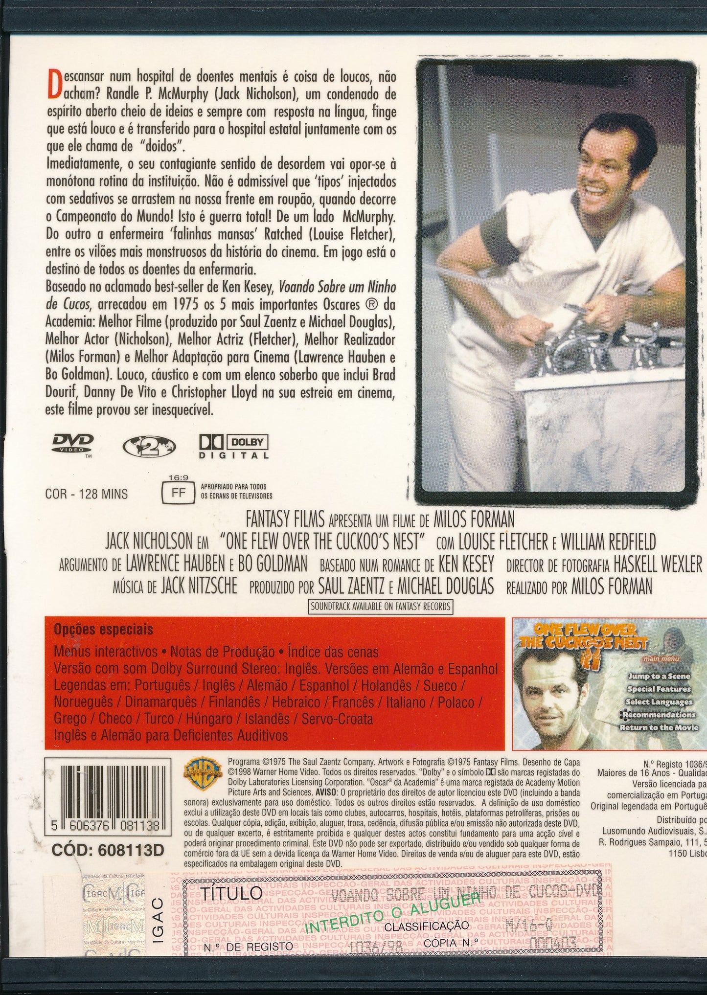 EBOND Voando Sobre Um Ninho De Cucos [ Ed. SNAPPER] [Edizione Spagna] DVD D041041