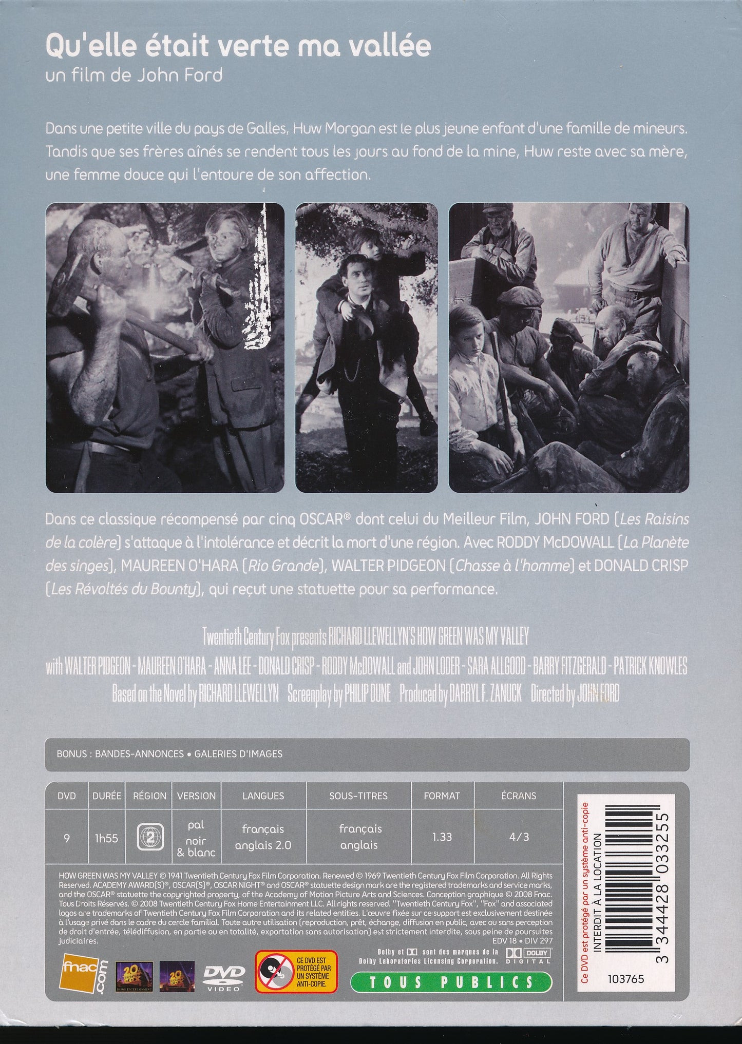 EBOND Qu'elle etait verte ma vallee [Ed. digipack] DVD D041084