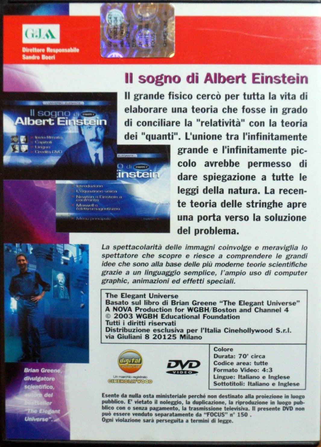 EBOND L'universo elegante - il Sogno di Albert Einstein [Editoriale Focus] Vol. 1 DVD D047052