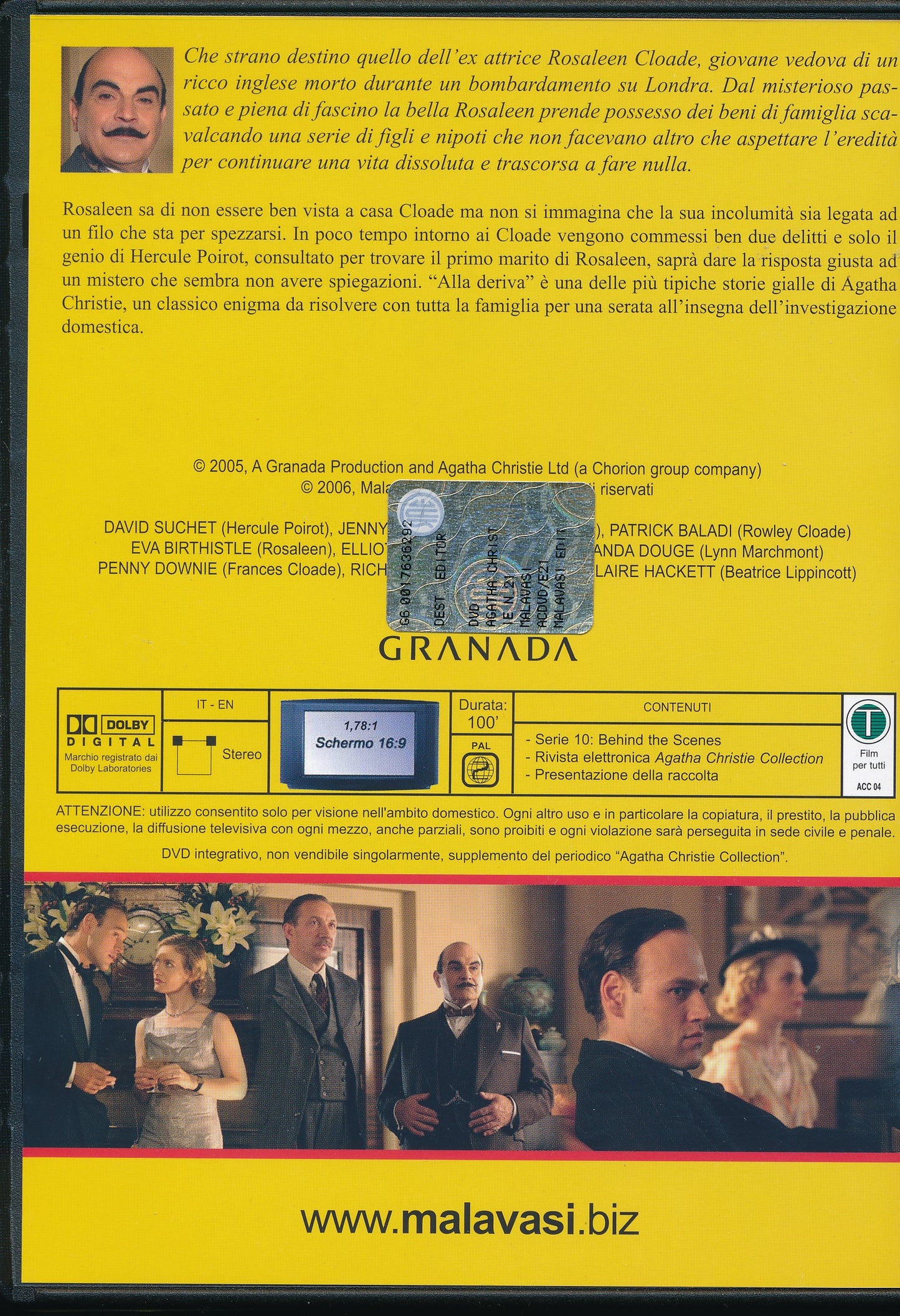 EBOND Alla deriva - Poirot - Agatha Christie + booklet DVD D047190